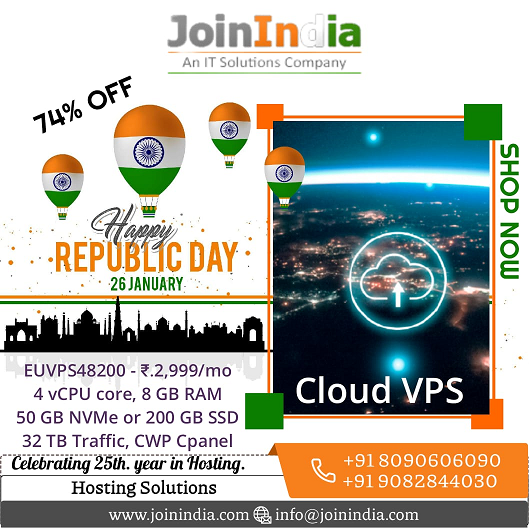 JoinIndia Cloud VPS Offer